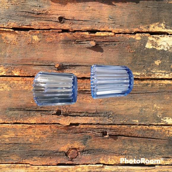 Blue glass votive set - Picture 4 of 12